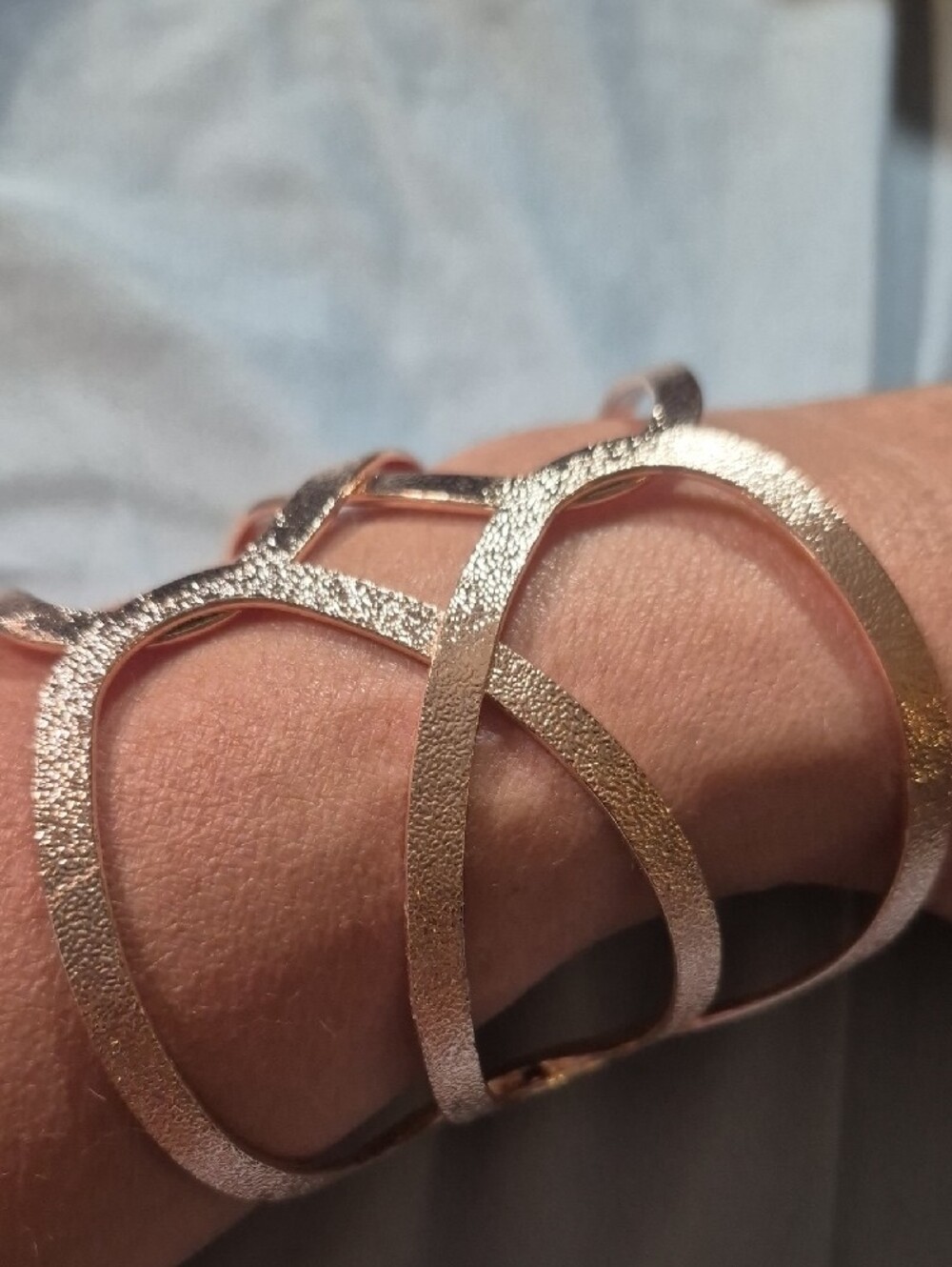 Rose Gold Cuff Bracelet - Picture 3 of 6